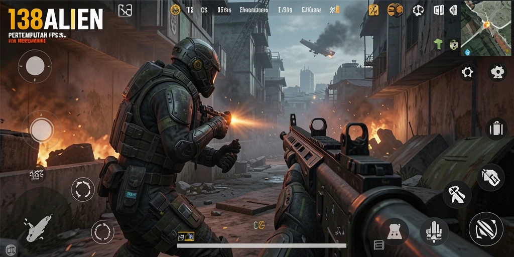 Tampilan aksi intens dalam gameplay 138ALIEN yang memikat.