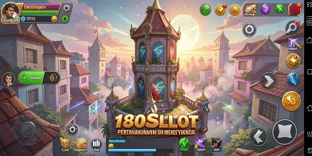 Tampilan menarik dari gameplay Tower Defense 180SLOT.