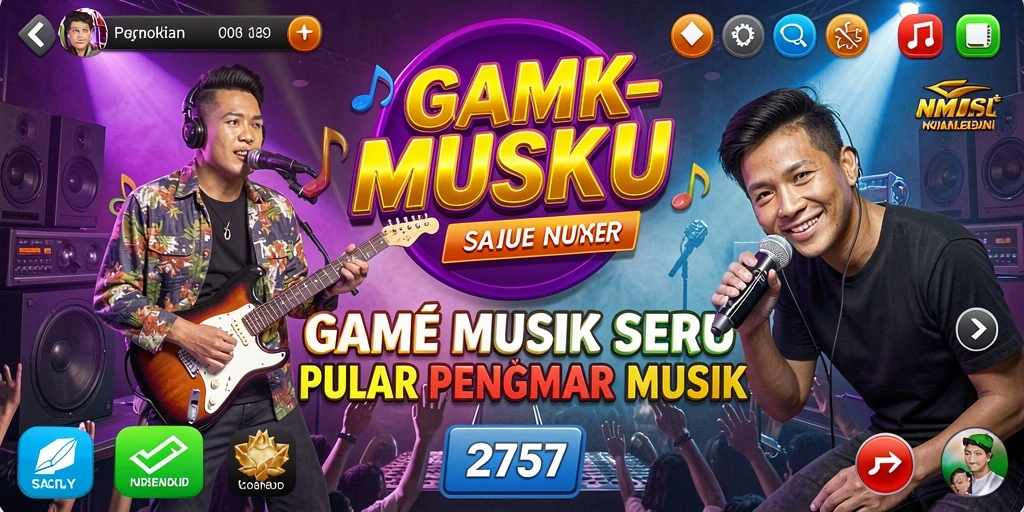 Tampilan gameplay dari game musik 2757 yang seru dan interaktif.
