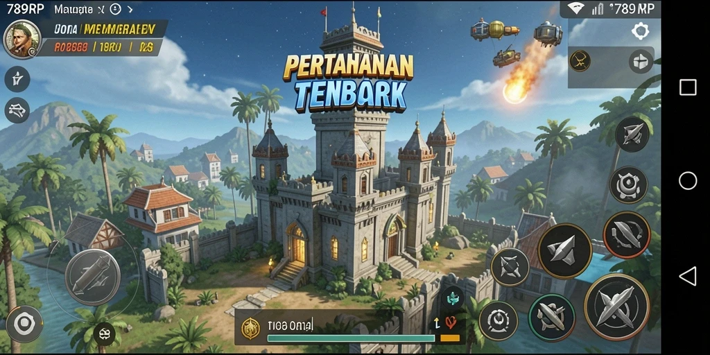 Screenshot 789RP menampilkan gameplay intens Tower Defense.