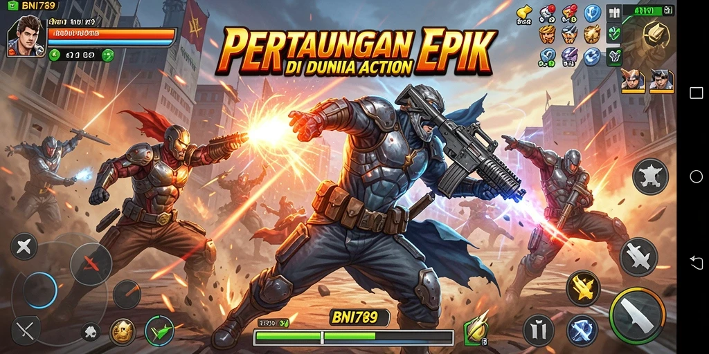 Gameplay seru dengan pertempuran mendebarkan di BNI789.