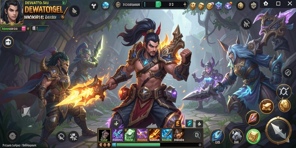 Screenshot utama DEWATOGEL dengan gameplay MMORPG yang seru.