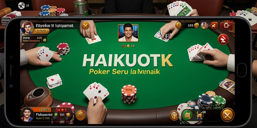 Gameplay seru HAIKUOTK yang menampilkan poker kompetitif.