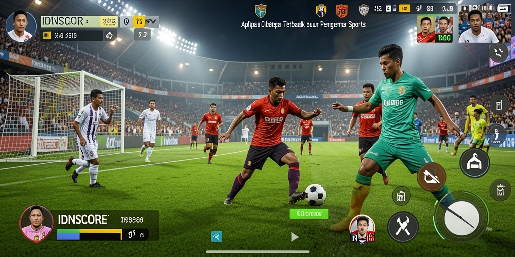 Screenshot gameplay IDNSCORE yang menampilkan informasi terkini olahraga.