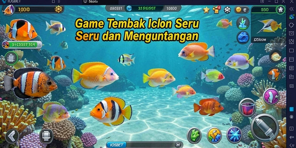 Tampilan gameplay seru Tembak Ikan di IOSBET.