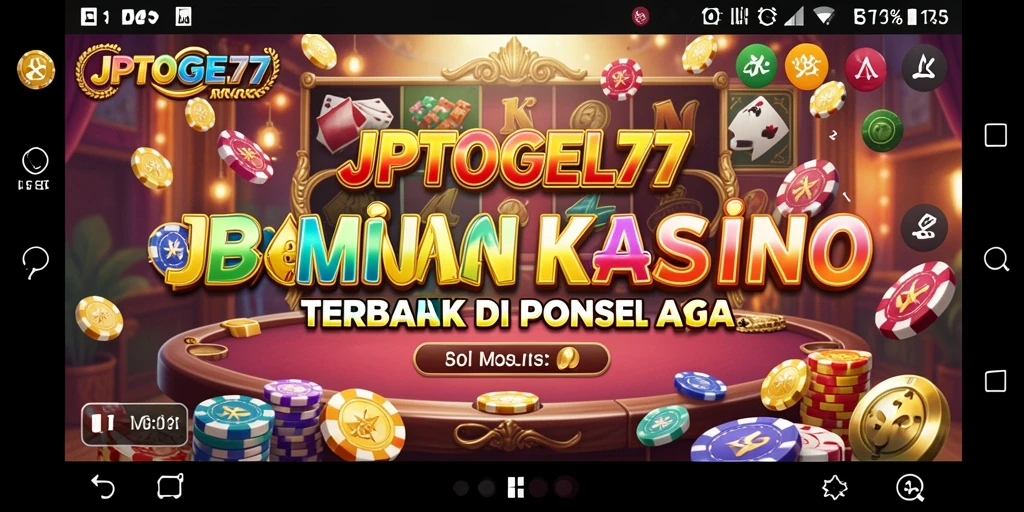 Screenshot utama JPTOGEL77 menampilkan permainan kasino yang menarik dan mendebarkan.