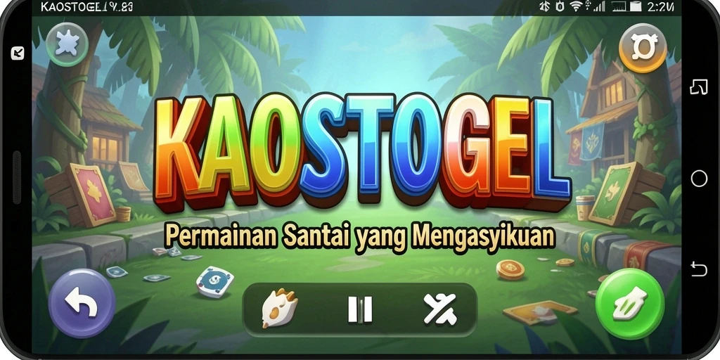 Tangkapan layar gameplay KAOSTOGEL dengan suasana santai.