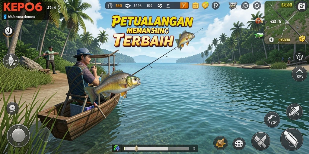 Tampilan gameplay KEPO66 yang menampilkan aksi memancing yang mendebarkan.