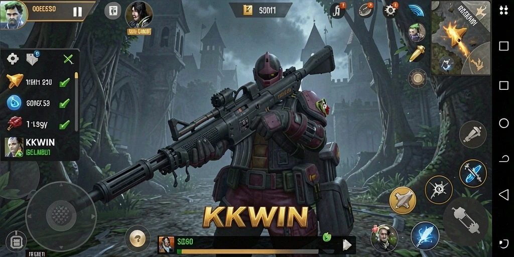 Screenshot menampilkan suasana mencekam dari gameplay KKWIN.