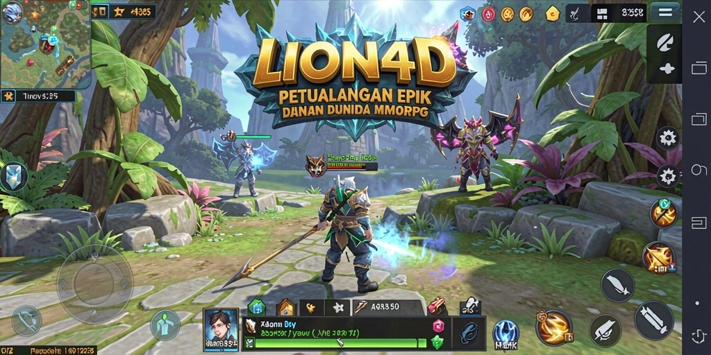 Gameplay LION4D yang epik dan mendalam dalam dunia MMORPG.