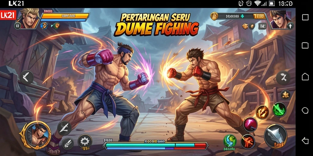 Screenshot LK21 menampilkan pertarungan mendebarkan antara karakter-karakter yang kuat.