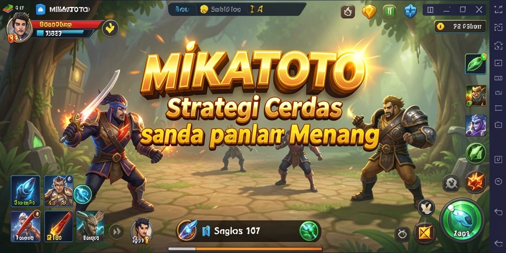 Tampilan gameplay MIKATOTO yang dinamis dan strategis.