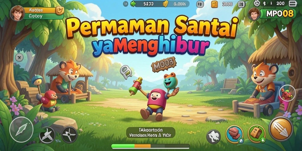 Screenshot gameplay MPO08 menampilkan aksi seru dan grafis cerah.