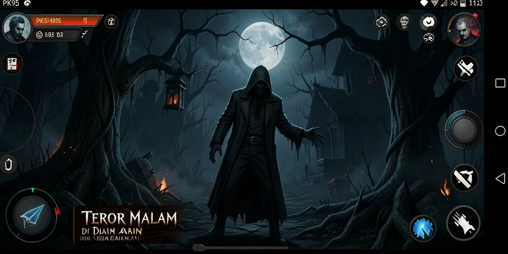 Screenshot menampilkan suasana mencekam dalam gameplay PK95.