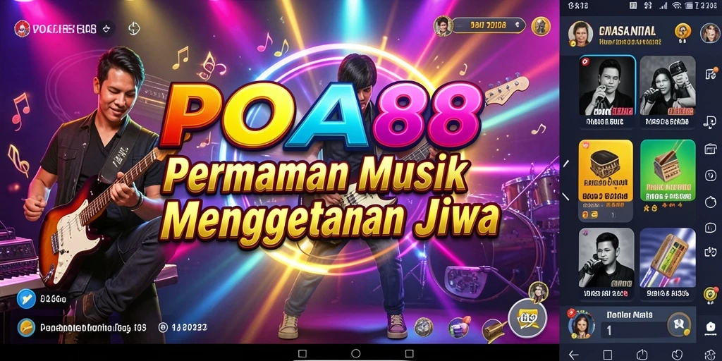 Screenshot gameplay POA88 dengan tampilan musik yang mengasyikkan.