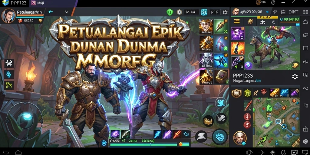 Screenshot gameplay PP123 dengan grafis menawan dan pertempuran seru.