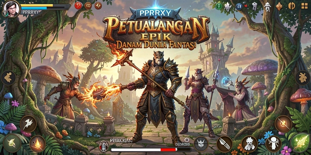 Screenshot gameplay PPRRYY menampilkan pertarungan seru dan karakter yang dinamis.