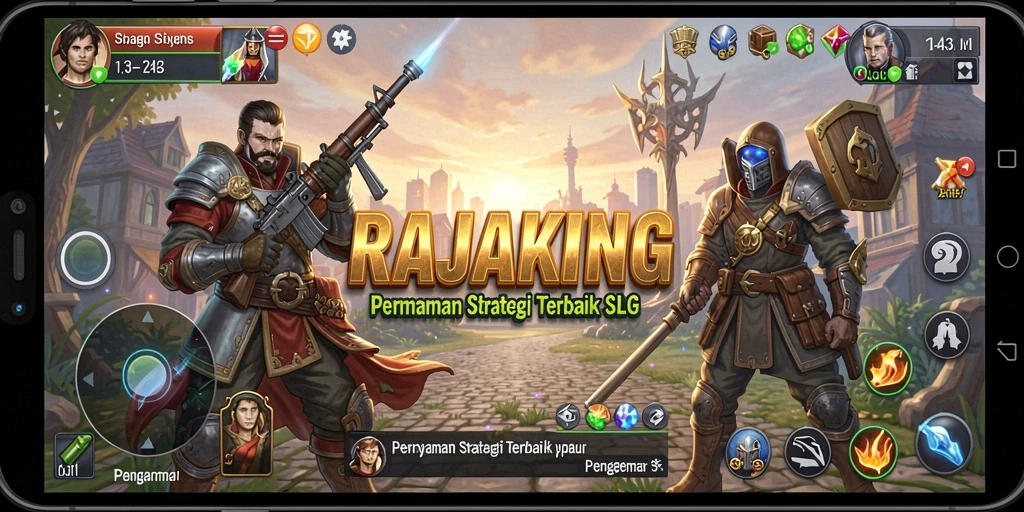 Tampilan gameplay RAJAKING yang menarik dengan elemen strategi yang mendalam.