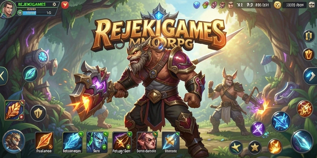 Tampilan gameplay REJEKIGAMES yang memukau dan menantang di dunia MMORPG.