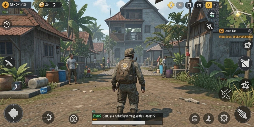 Tampilan gameplay RSNOK menampilkan interaksi karakter yang dinamis dan lingkungan yang hidup.