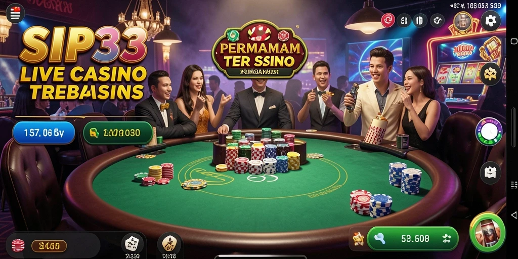 Tampilan menarik dari gameplay Live Casino SIP33 yang seru.