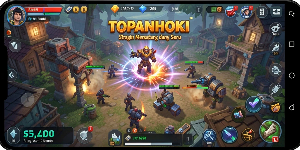 Screenshots dari gameplay seru di TOPANHOKI.