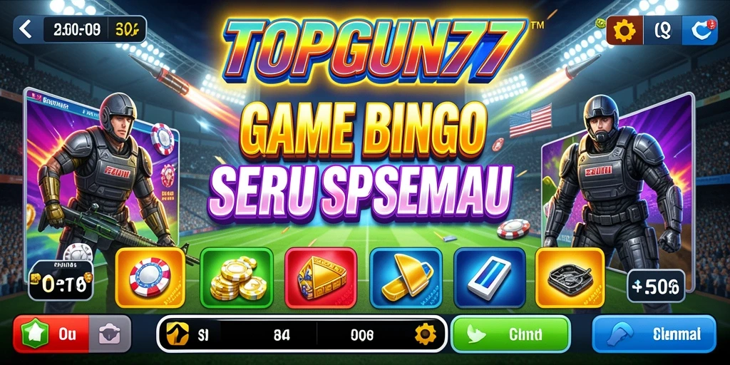 Screenshot gameplay menunjukkan keseruan bermain Bingo di TOPGUN77.