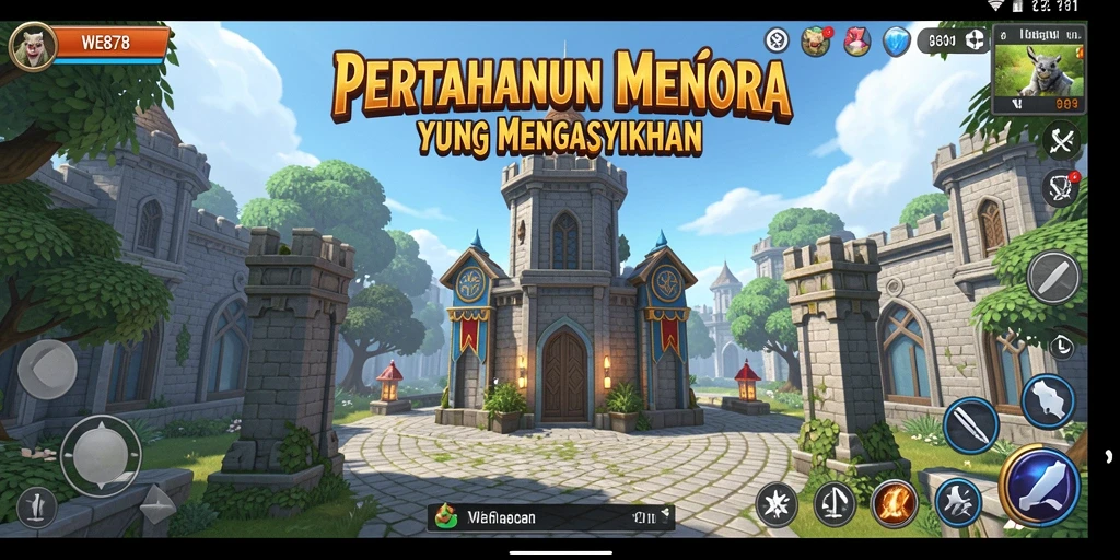 Tampilan gameplay seru dan menegangkan dari WE878 Tower Defense.