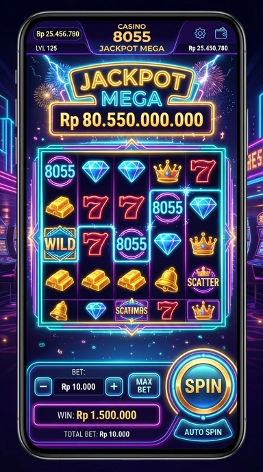 Tampilan antarmuka pengguna 8055 yang modern dan menarik.